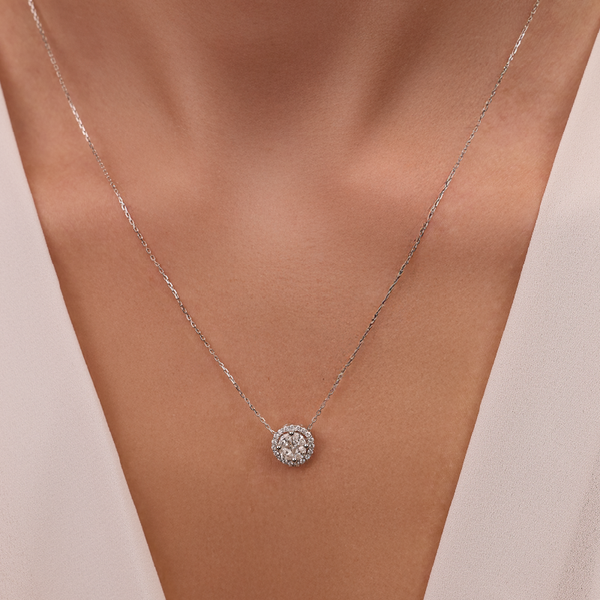 White Gold Diamond Pendant