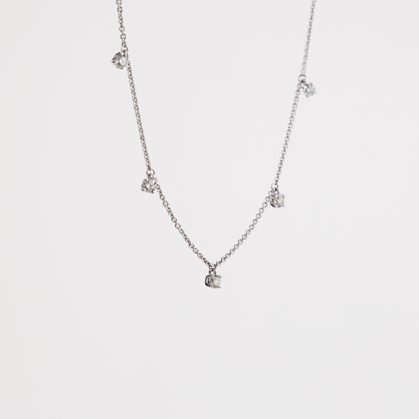 White Gold adjustable Diamond Necklace