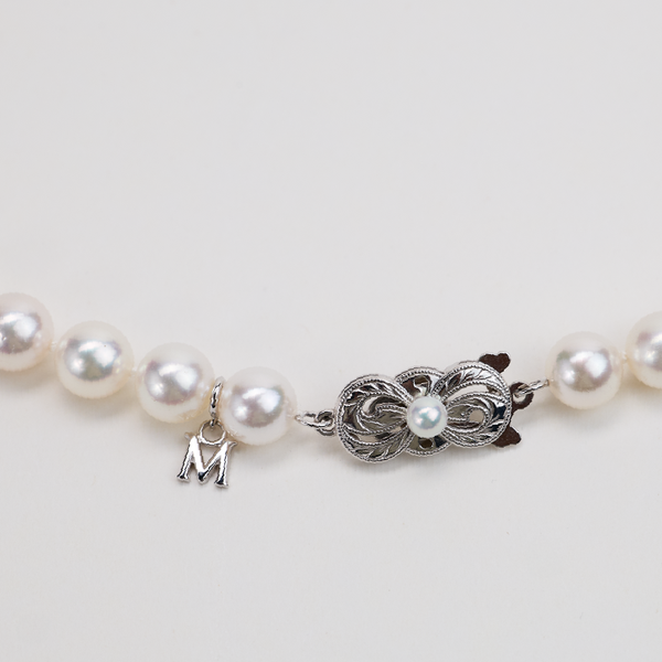 Mikimoto Classic 18ct White Gold Akoya Pearl Necklace, Bracelet and Earring Set