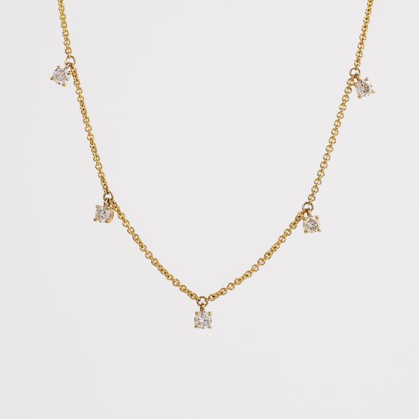 Yellow Gold Diamond Necklace