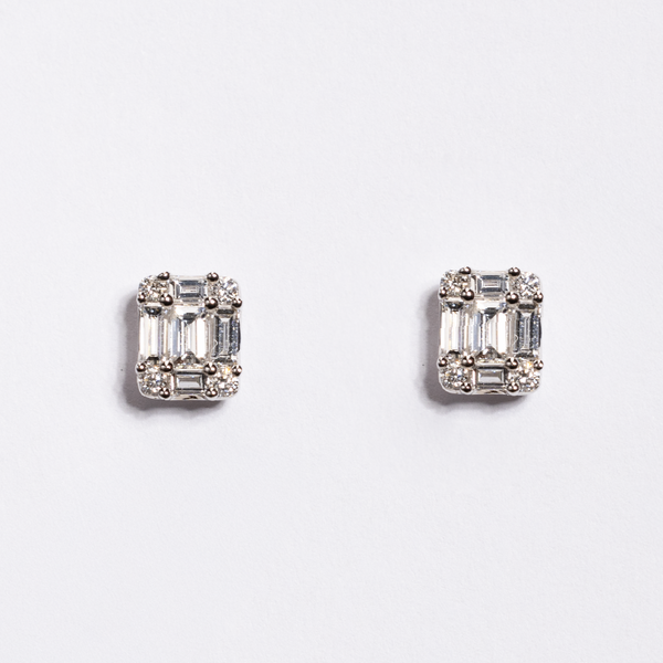 White Gold Diamond Earrings