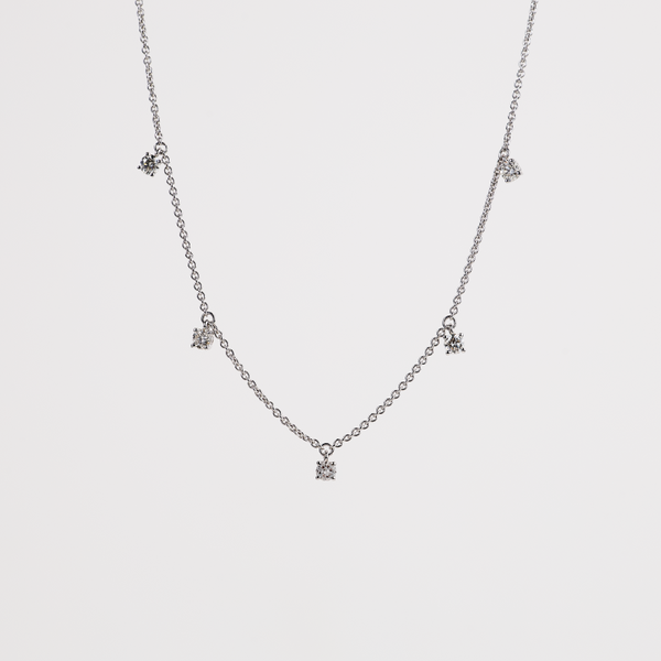 White Gold adjustable Diamond Necklace