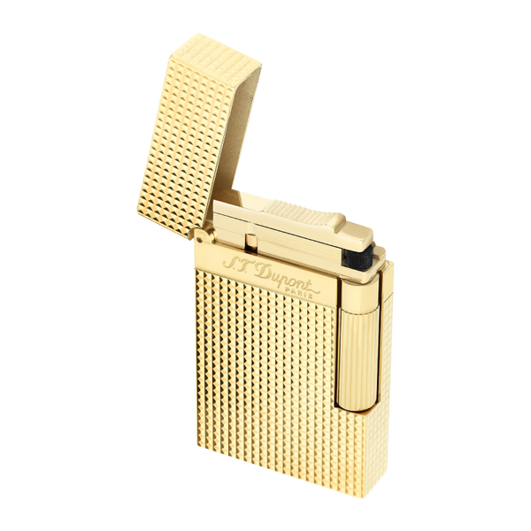 S.T DUPONT LIGHTER DIAMOND HEAD YELLOW GOLD