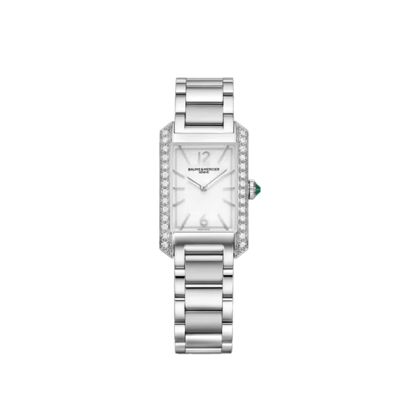 Baume et Mercier Hampton 10631Quartz Watch, Diamond-Set - 35 x 22 mm