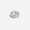 Gucci 18K White Gold G Logo Band Ring 13