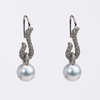 Mikimoto Pearl Diamond Drop Earrings
