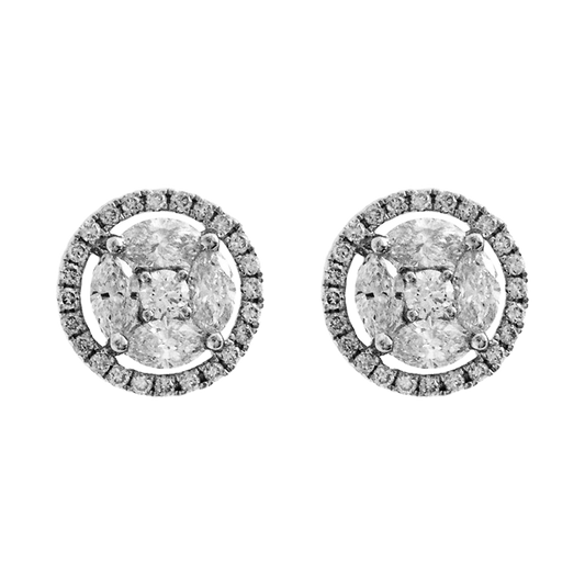 White Gold Diamond Earrings