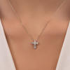 White Gold Diamond Cross Pendant