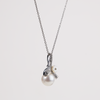 Mikimoto Pearl and Diamond Pendant 18K White Gold