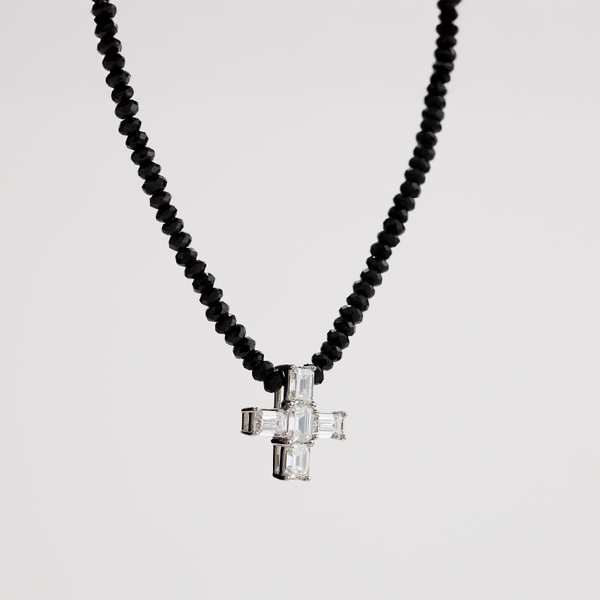 White Gold Diamond Cross Pendan