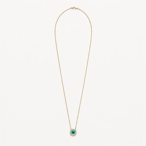 18K Yellow Gold Diamond Necklace