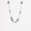 Mikimoto Pearls in Motion Black South Sea Cultured Pearl and Diamond Necklace in 18K White Gold