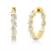 Yellow Gold, Diamond huggies 18 kt YG