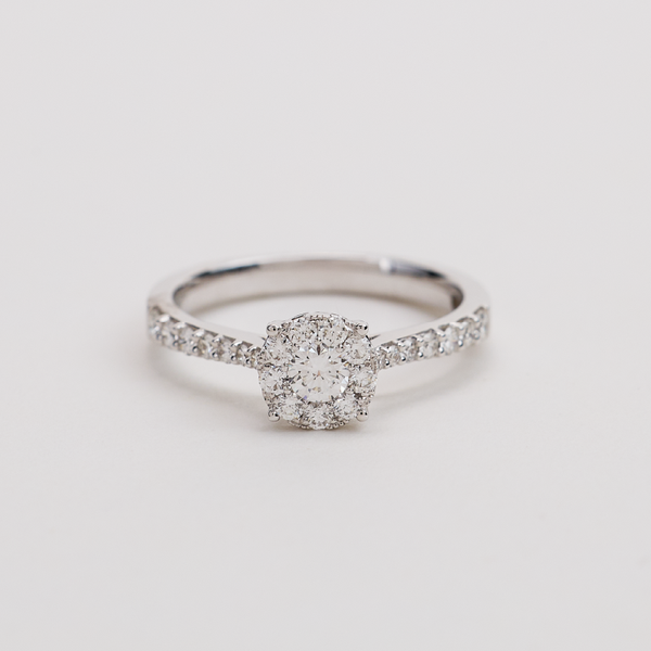 White Gold Diamond Ring 54