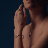 Chopard Happy Hearts Rose Gold Onyx Ring 56