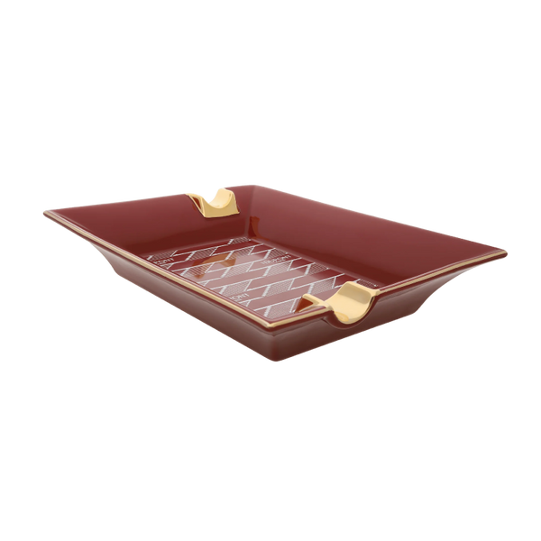 S.T. Dupont ashtrayPorcelainMonogram 1872burgundy