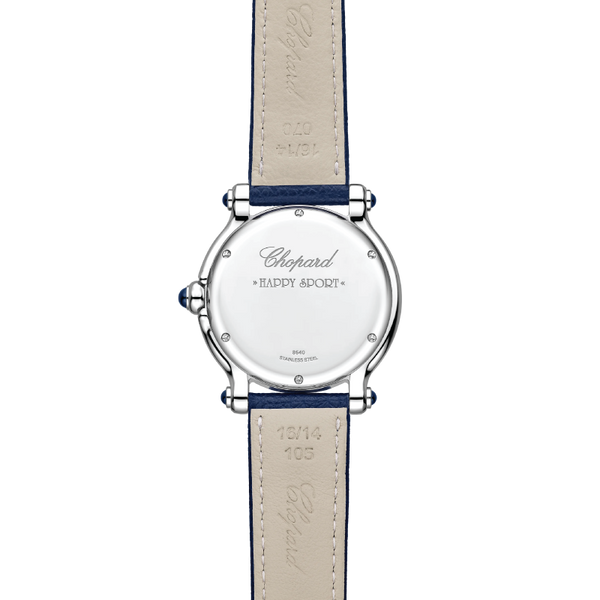 Chopard Happy Sport The First 33 mm, quartz, Lucent Steel™, diamonds