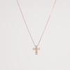 Rose Gold Diamond Cross Pendant