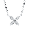 White Gold, Diamond necklace 18 kt WG, with loop at 40,6 cm