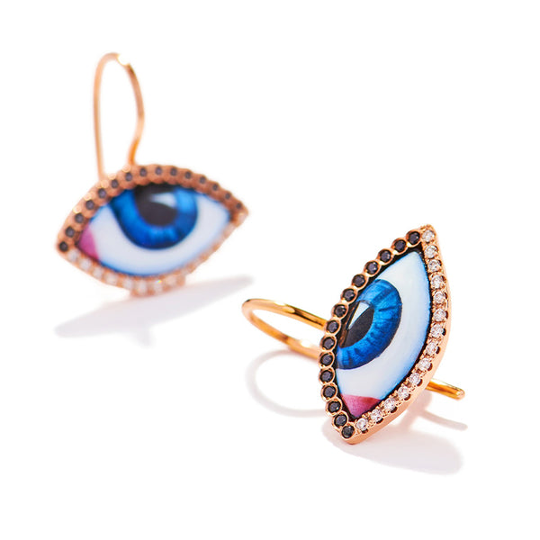 Lito Egyptian Grand Bleu diamond earrings