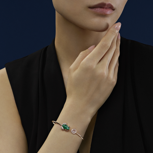 Chopard Happy Hearts36 mm, quartz, ethical rose gold, Lucent Steel™, diamonds, mother-of-pearl