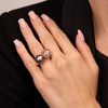 Mikimoto Black South Sea Pearl, Diamond Ring