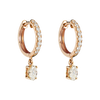 Rose gold White diamonds Earrings