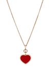 Chopard Happy Hearts Rose Gold Red Stone Pendant