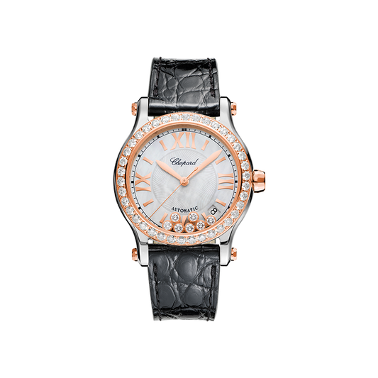 Chopard Happy Sport
36 mm, automatic, ethical rose gold, Lucent Steel™, diamonds