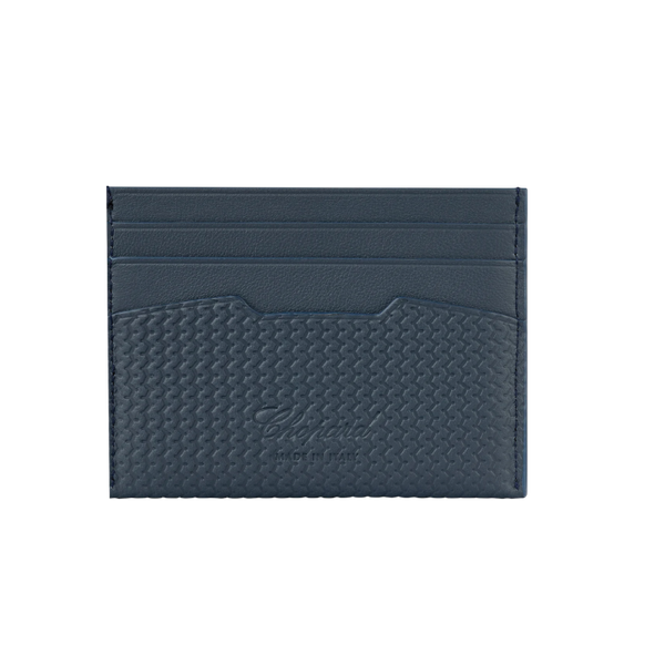 Chopard Classic Racing small card holder blue with dunlop pattern calfskin