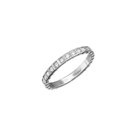 Chopard Ice Cube Ethical White Gold Hald set Diamonds Ring 53