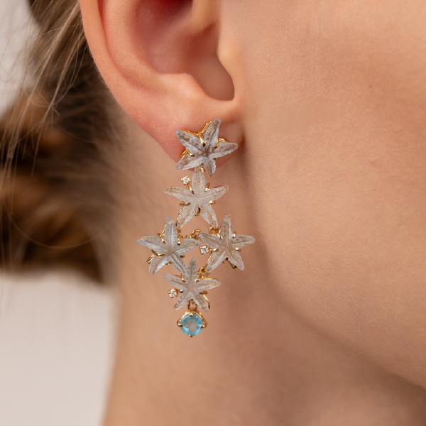 Apatite & Diamond Earrings