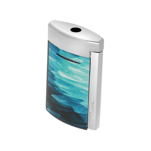 S.T. Dupont minijetLacquered lighterGéodeblue