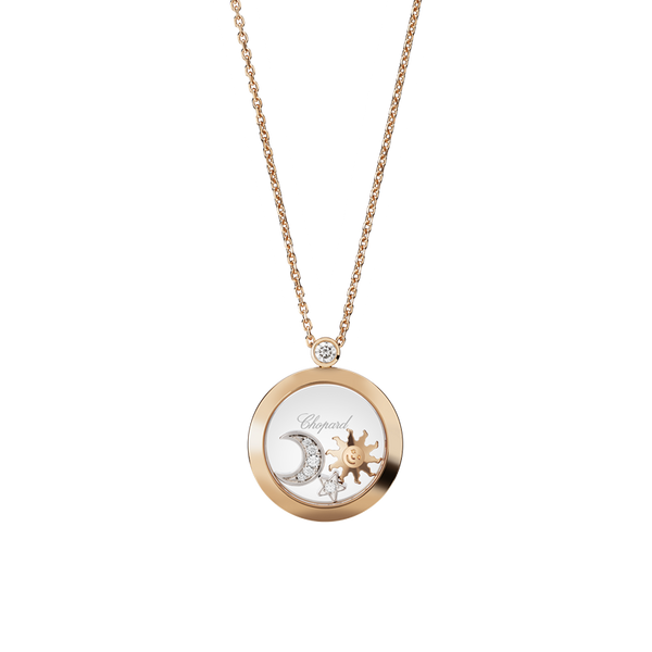 Chopard Happy Sun, Moon and StarsPendant, ethical rose gold, diamonds