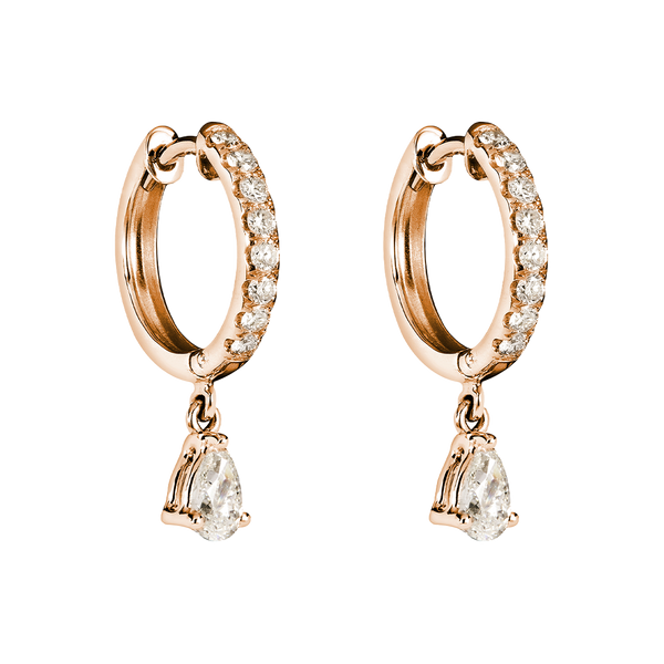 Rose gold White diamonds Earrings