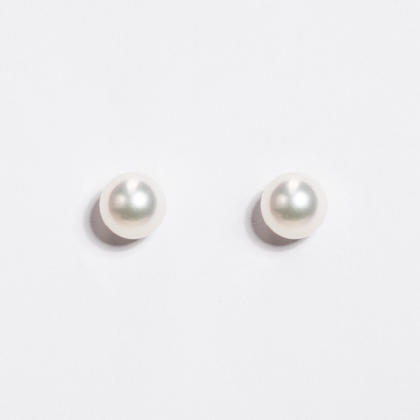 Mikimoto Classic Pearl Stud Earrings 18ct White Gold
