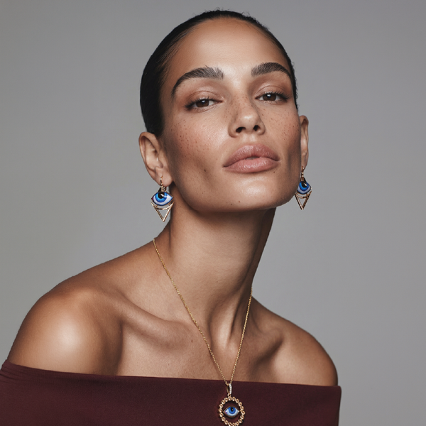 Lito Egyptian Grand Bleu diamond earrings