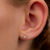 White Gold with Main Stone & Diamond Earrings