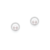 Mikimoto Pearl and Diamond Earrings 18K White Gold