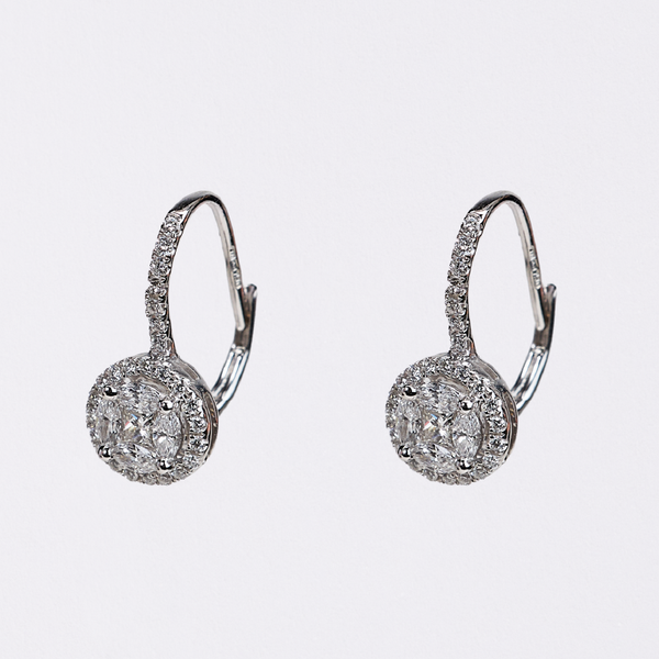 White Gold Diamond Earrings