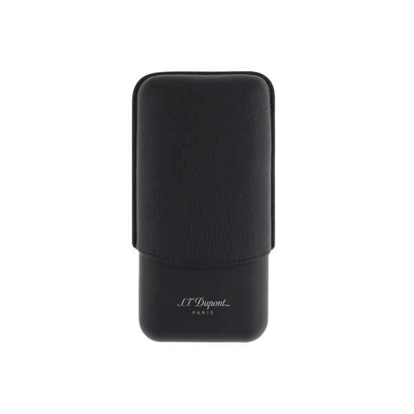S.T. Dupont 3 cigar case Leather case black