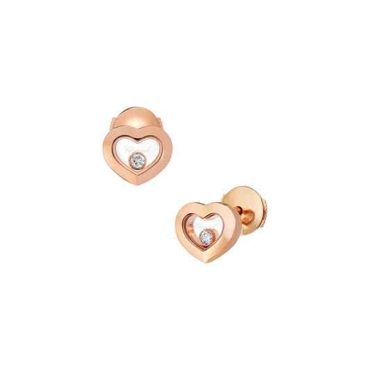 Chopard Happy Diamonds Icons Ear Pins Rose Gold