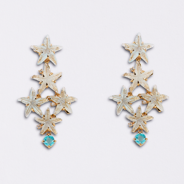 Apatite & Diamond Earrings