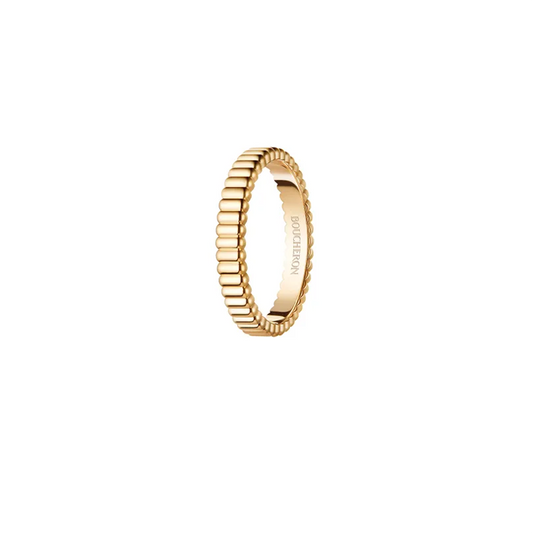 Boucheron Grosgrain yellow gold wedding band 54