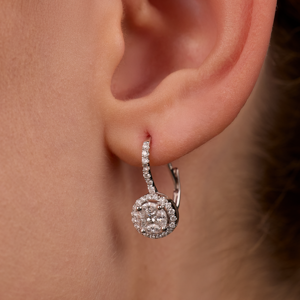 White Gold Diamond Earrings