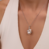 Mikimoto Pearl and Diamond Pendant 18K White Gold