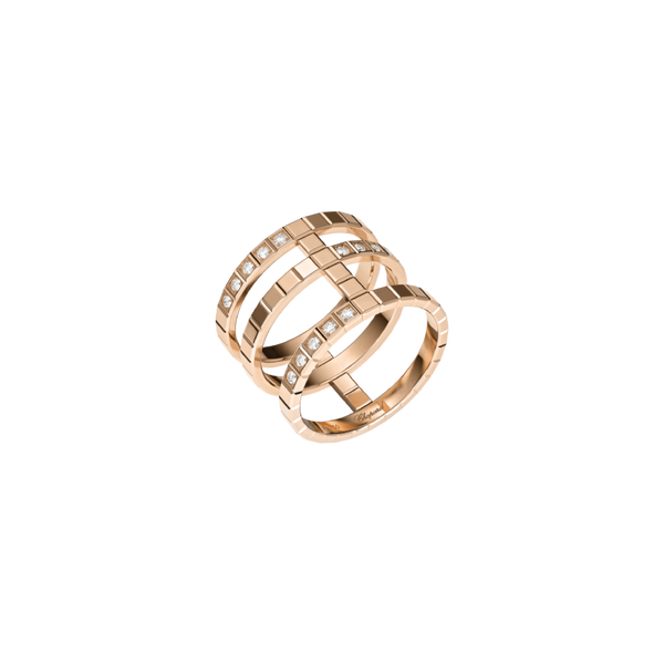 Chopard Ice Cube Ring, ethical rose gold, diamonds Ring 57