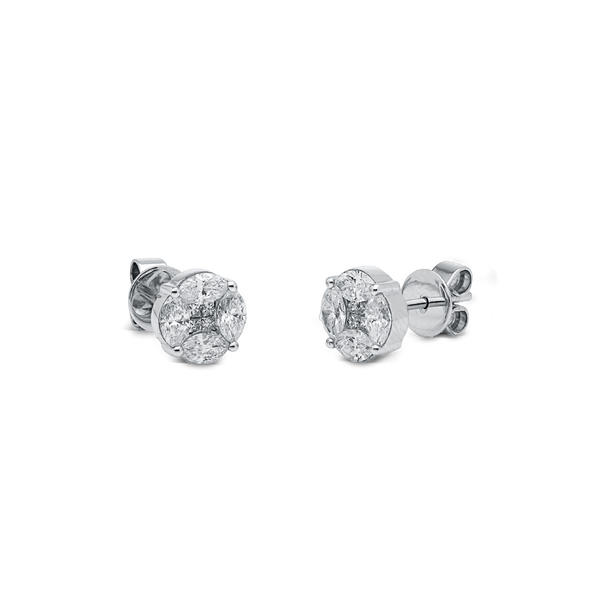 White Gold Earrings with Diamonds