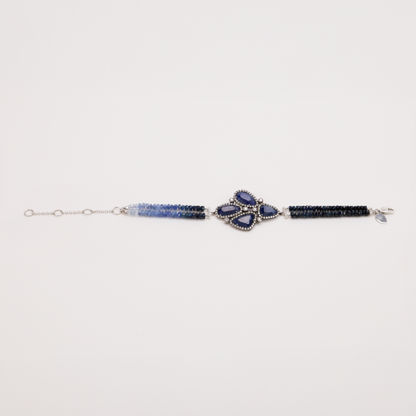 Blue Sapphire & Diamond Bracelet