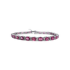 White Gold Diamond Ruby Bracelet
